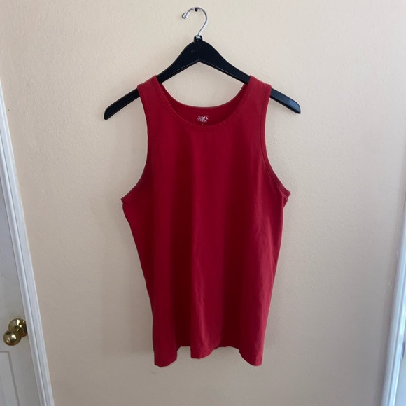 Men’s red y2k gym athlete attire tanktop workout stylish sleeveless active shirt - Picture 7 of 10